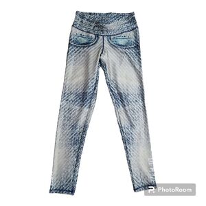 Legging with jeans imprinted